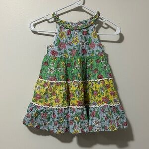 Haute Hippie Floral Kids Dress - Green, Yellow, Blue size 3T
